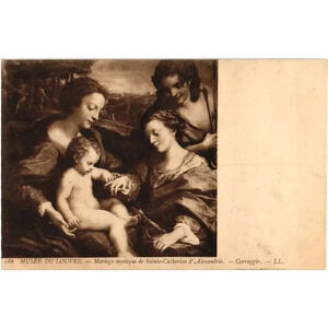 186 MUSÉE DU LOUVRE. Mariage mystique de Sainte-Catherine d'Alexandrie Postcard